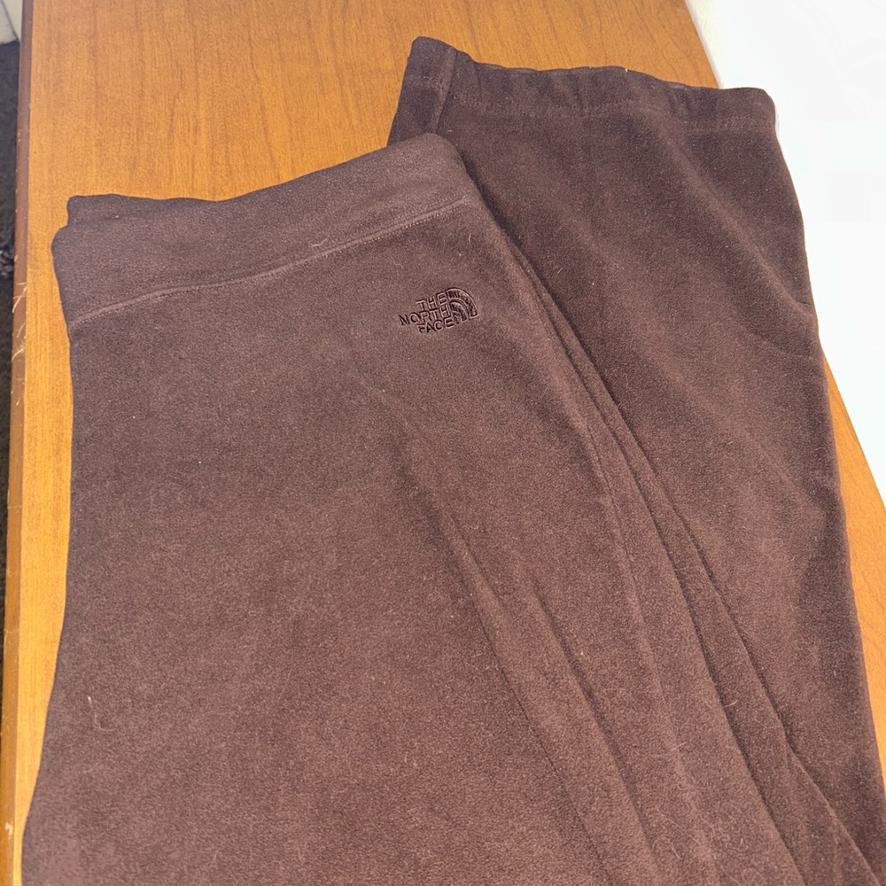 The NorthFace brown fleece pants size xl Petite